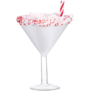 Pink Peppermint Martini Ornament
