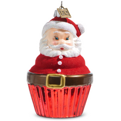 Santa Cupcake Ornament