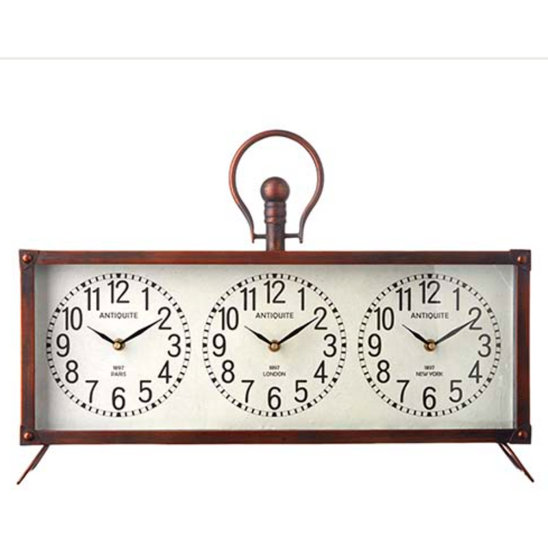 Triple Time Zone Clock.