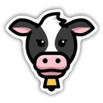 Cow Sticker.