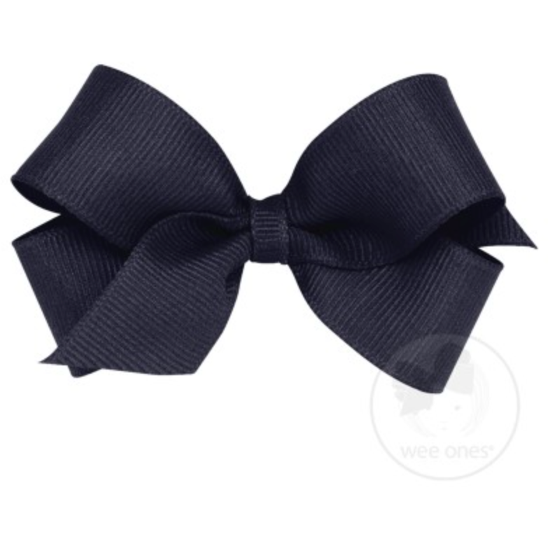 Medium Solid Grosgrain Bow - Navy.