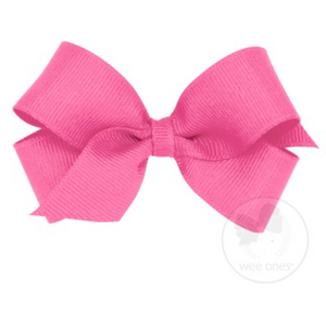 Mini Grosgrain Bow - Hot Pink.