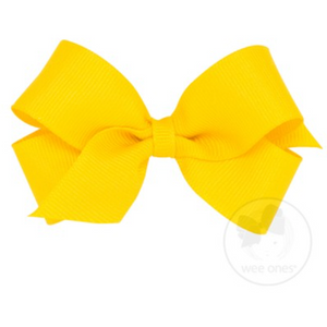 Mini Grosgrain Bow - Yellow.