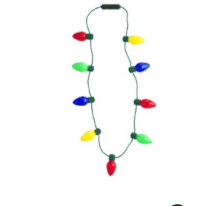 Light Up Christmas Bulb Necklace.