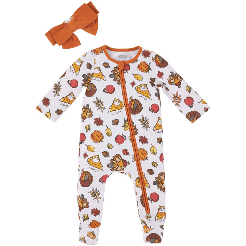 Thanksgiving Sleeper & Headband Set.