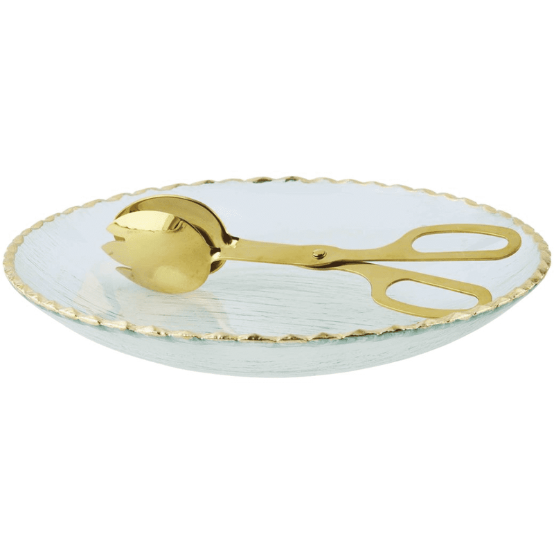 Gold Edge Serving Bowl Set.