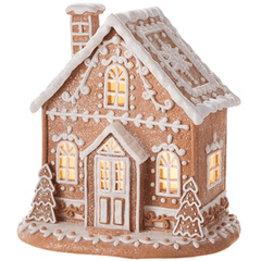 12" Lighted Gingerbread House.