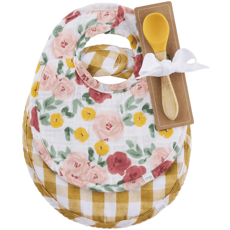 Fall Floral Bib & Spoon Set.