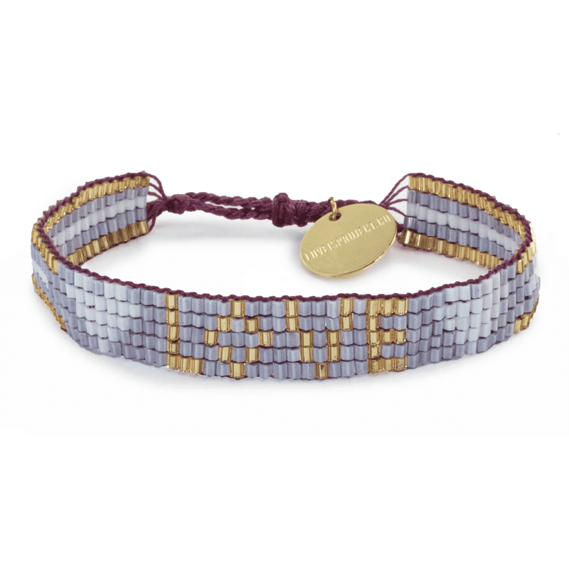 Lavender Love Bead Bracelet.