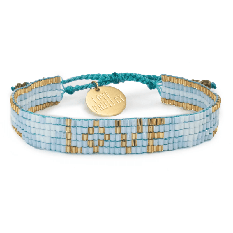 Sky Blue Love Bead Bracelet.