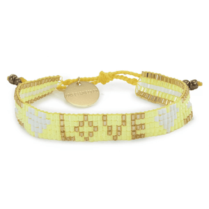 Sunshine Yellow Bead Love Bracelet.