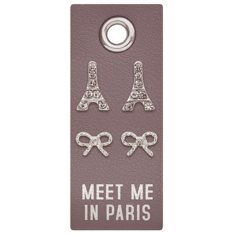 Meet me in Paris Silver Stud Earrings