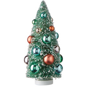 Small Bottle Brush Tree with Ornaments