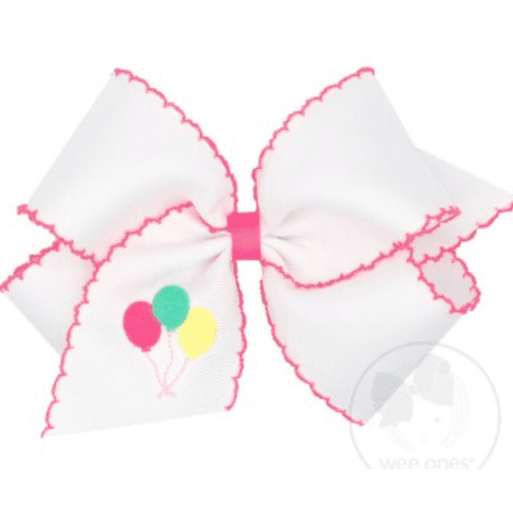 King Moonstitch Bow with Balloons.