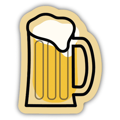 Beer Sticker - White Farmhouse Flowers