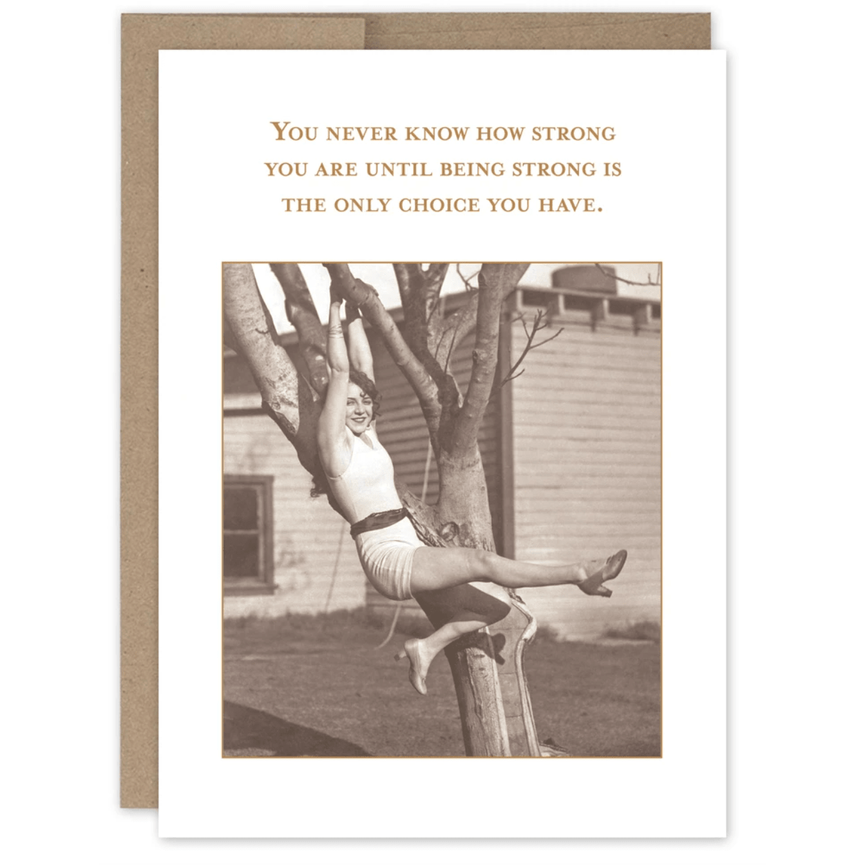 Being Strong Encouragement Card SM718 - White Farmhouse Flowers