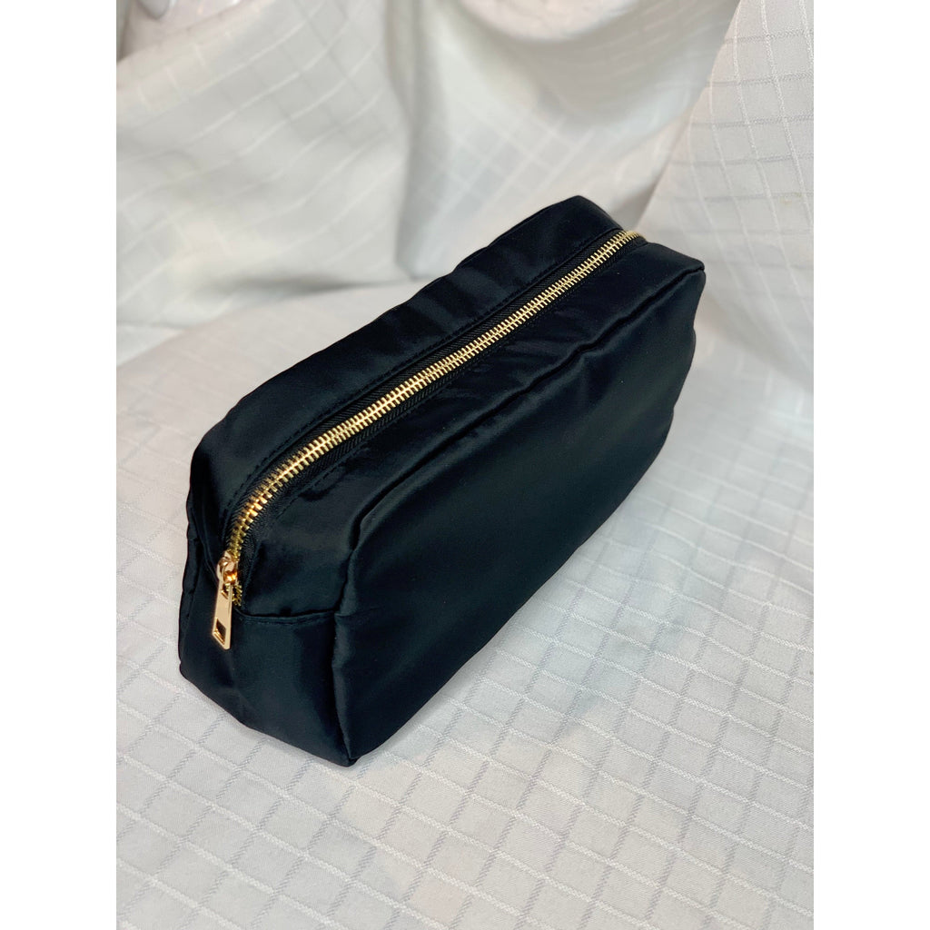 Black Large Nylon Cosmetic Bag
