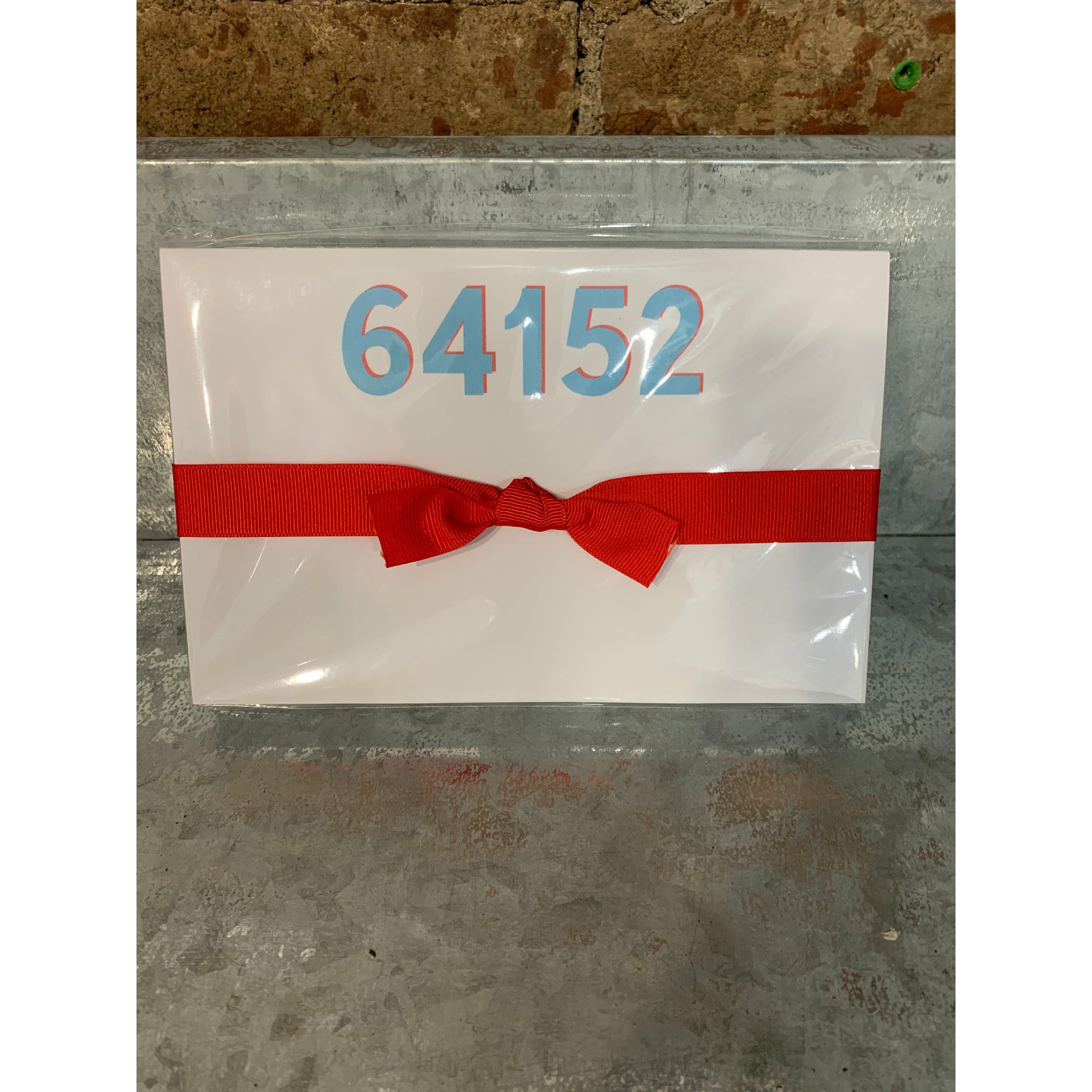 Blue with Red Ribbon