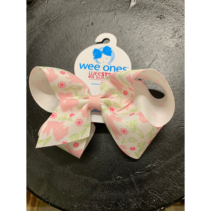 Medium Easter/Flower Print Bow.