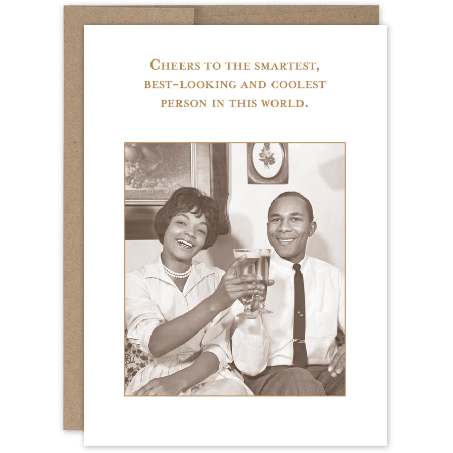 Cheers to the smartest Birthday Card SM707 - White Farmhouse Flowers
