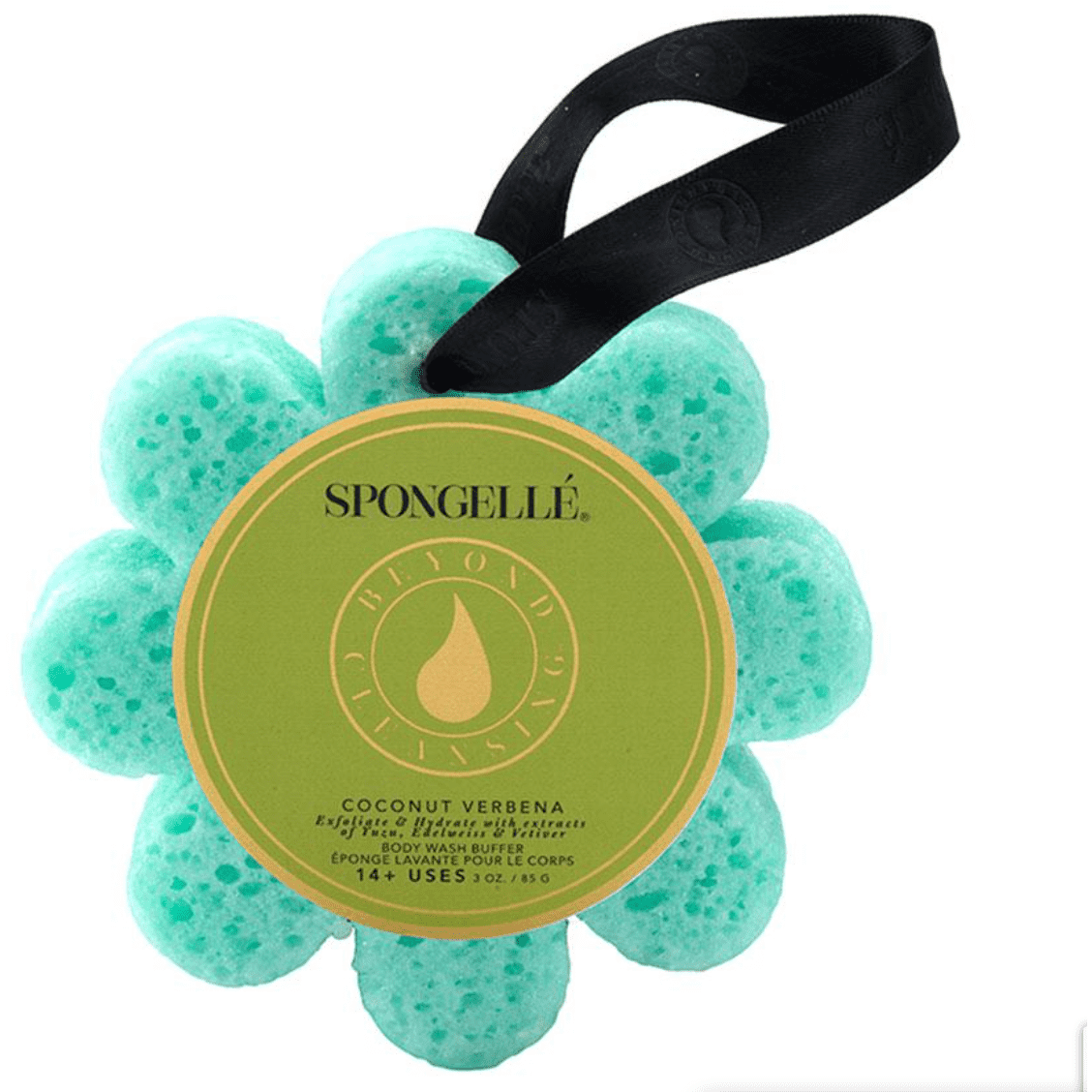 Coconut Verbena Bath Spongelle - White Farmhouse Flowers