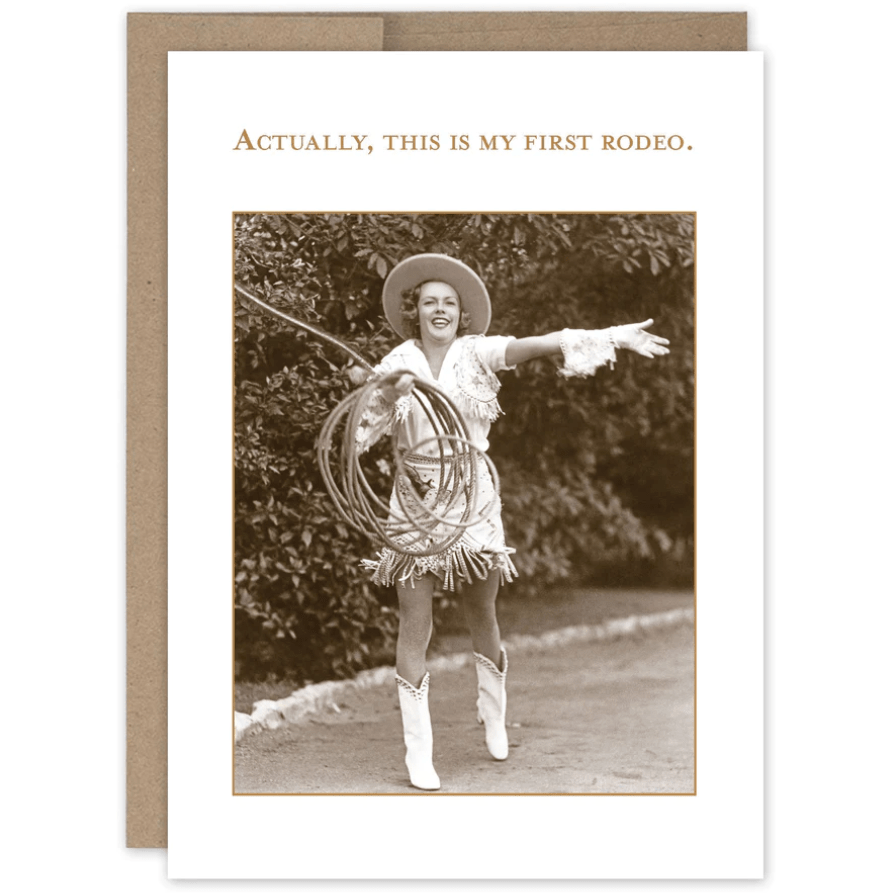 First Rodeo Birthday Card SM667 - White Farmhouse Flowers