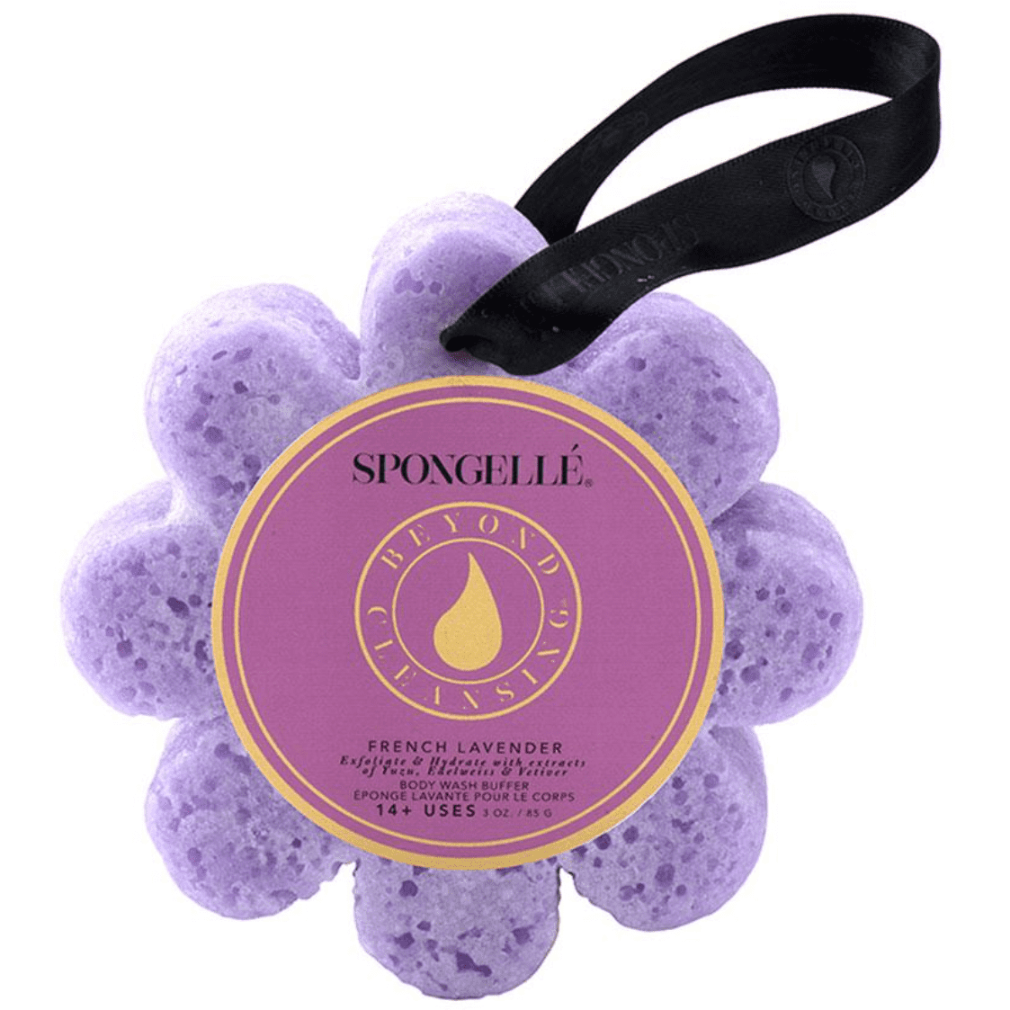 French Lavender Bath Spongelle - White Farmhouse Flowers
