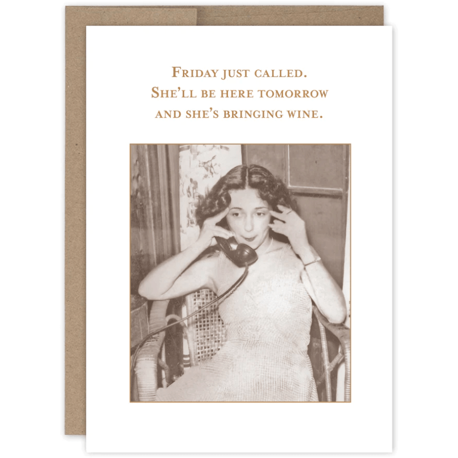 Friday just called Birthday Card SM721 - White Farmhouse Flowers