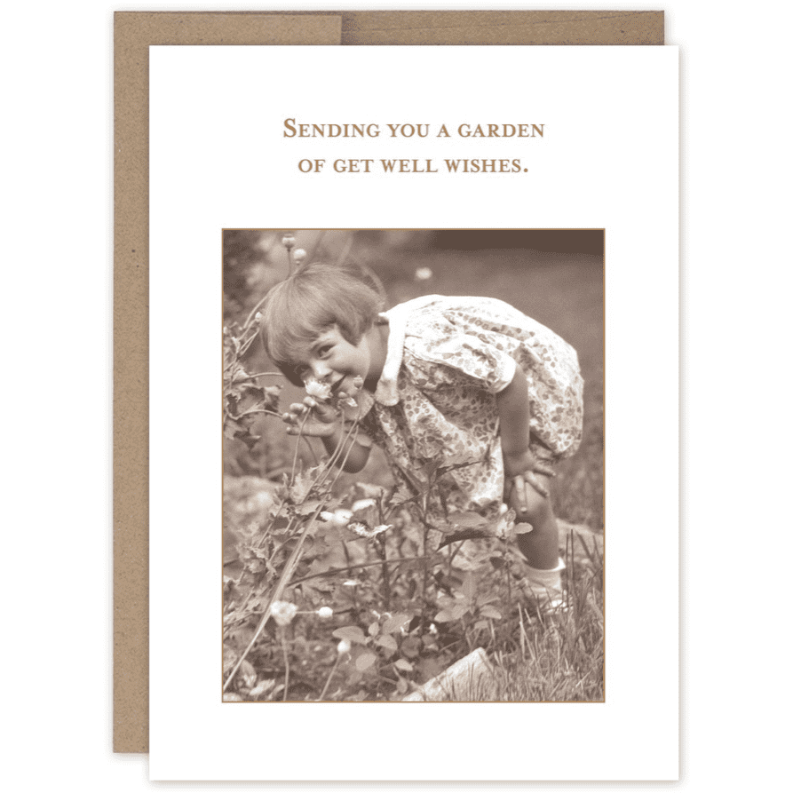 Garden well wishes Get Well Card SM717 - White Farmhouse Flowers