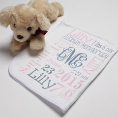 Personalized Baby Blanket for baby girl