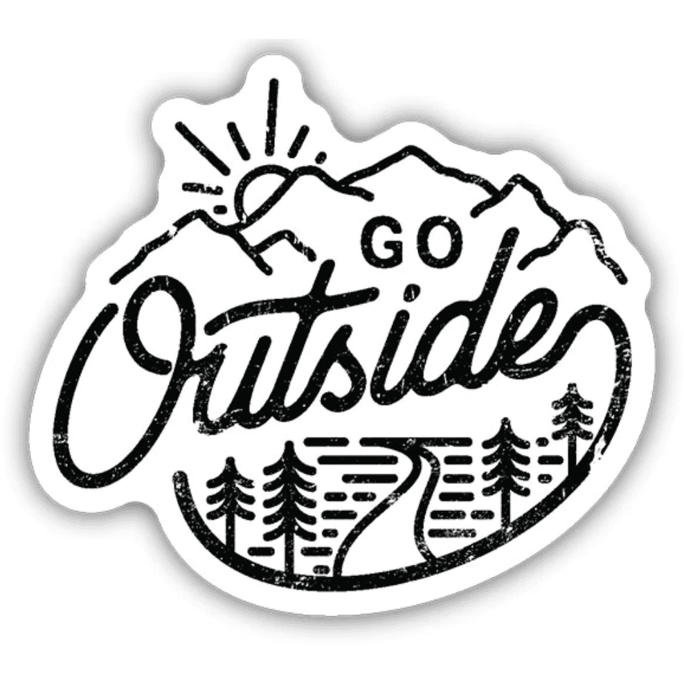 Go Outside Sticker - White Farmhouse Flowers
