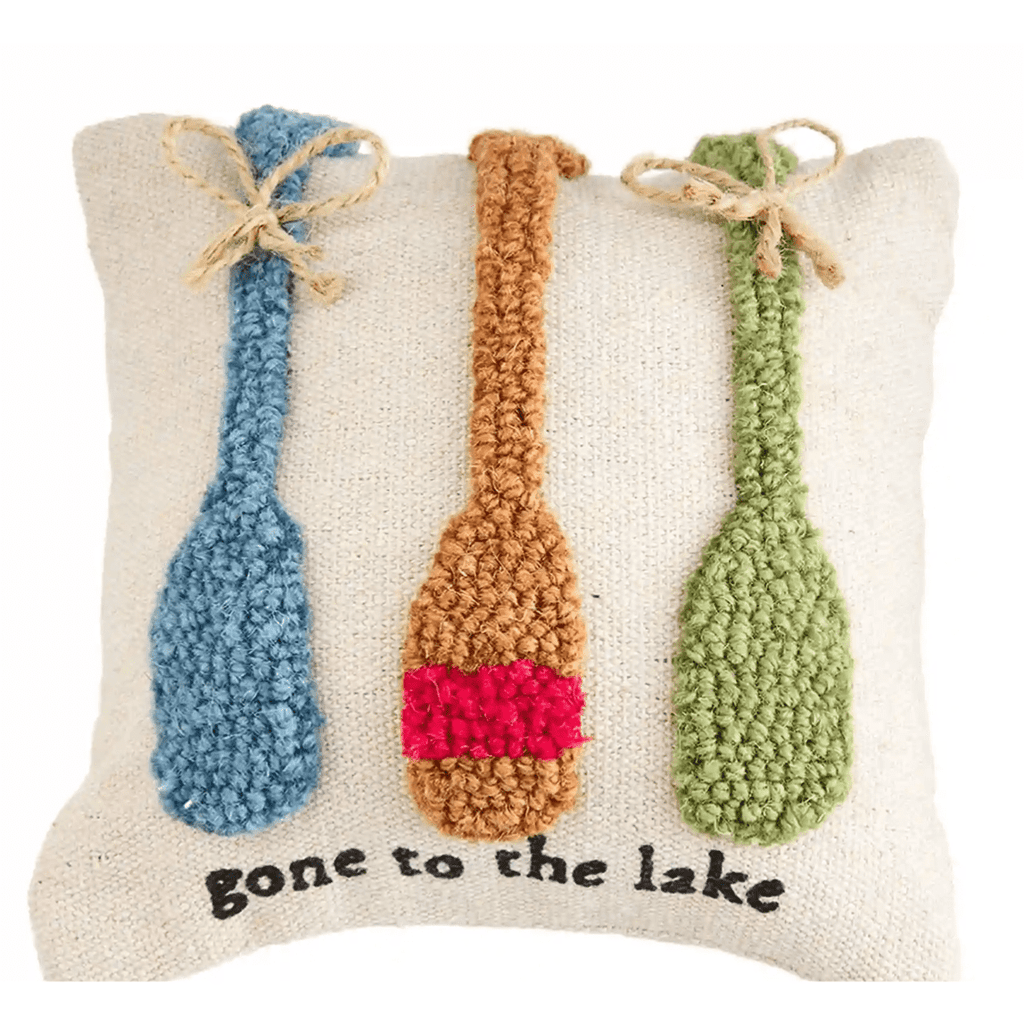 Gone to the Lake Mini Hook Lake Pillow.
