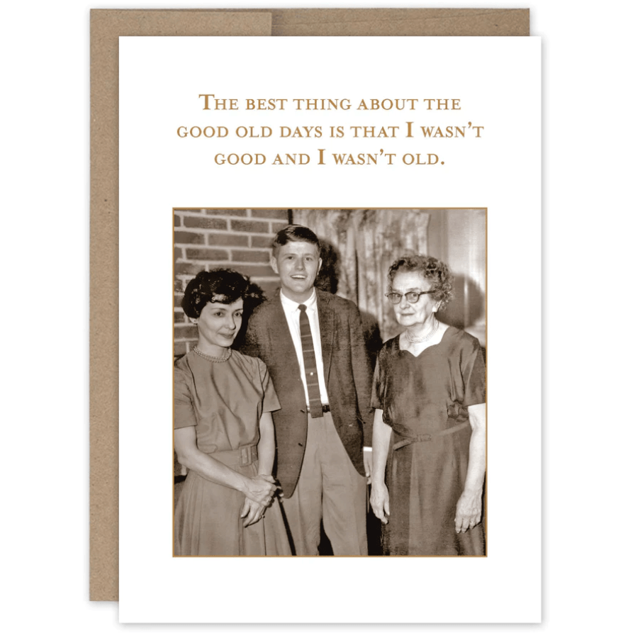 Good Old Days Birthday Card SM615 - White Farmhouse Flowers