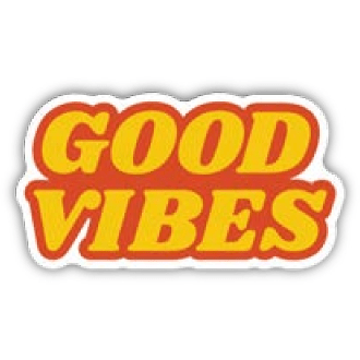 Good Vibes Sticker - White Farmhouse Flowers
