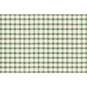 Dark Green Painted Check Placemat.