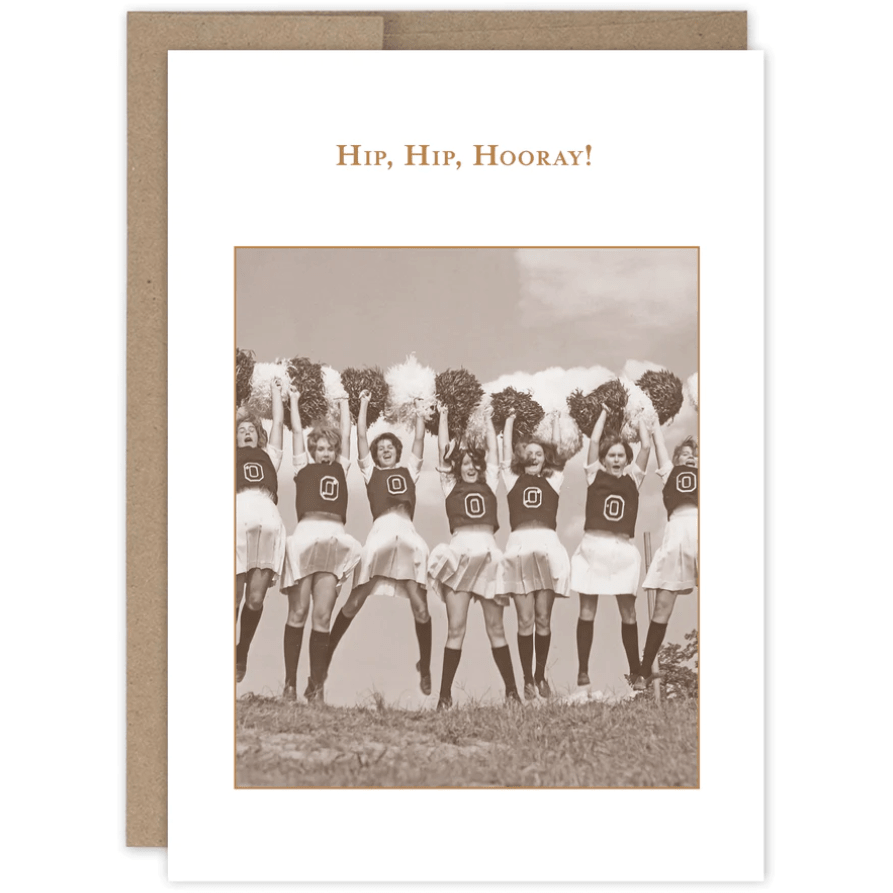 Hip, Hip Hooray! Congratulations Card SM751 - White Farmhouse Flowers