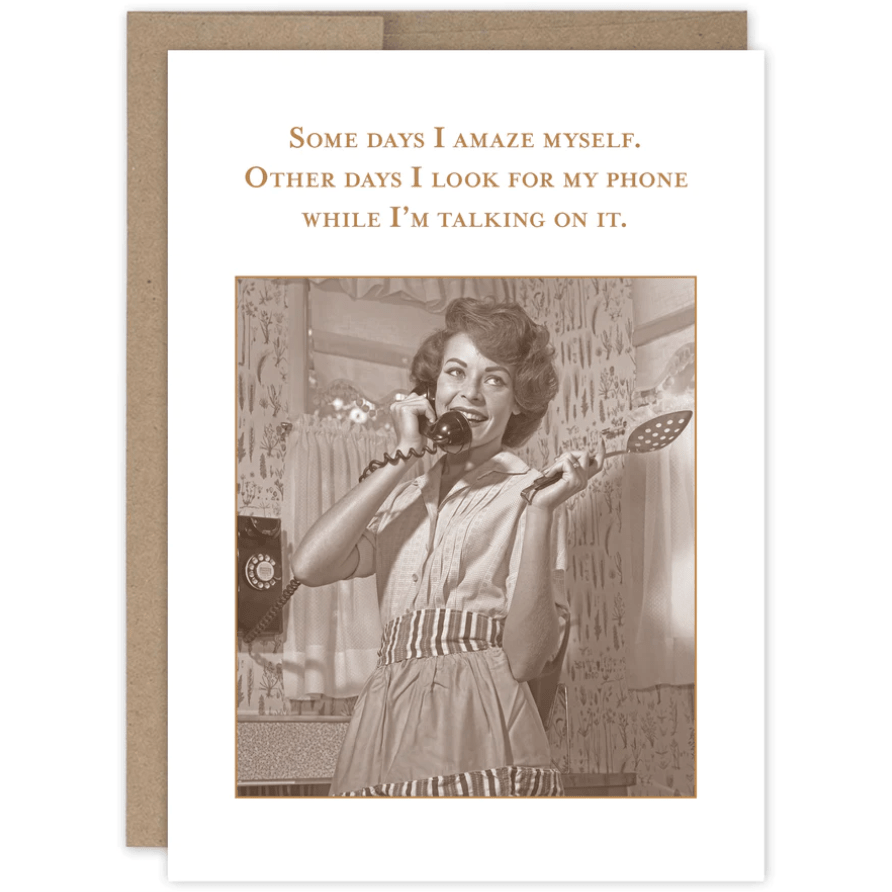 I Amaze Myself Birthday Card SM758 - White Farmhouse Flowers