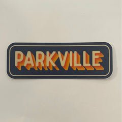 Parkville Dropped Letter Sticker.