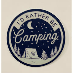 I'd Rather Be Camping Sticker.