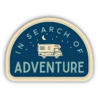 In Search of Adventure Sticker - White Farmhouse Flowers
