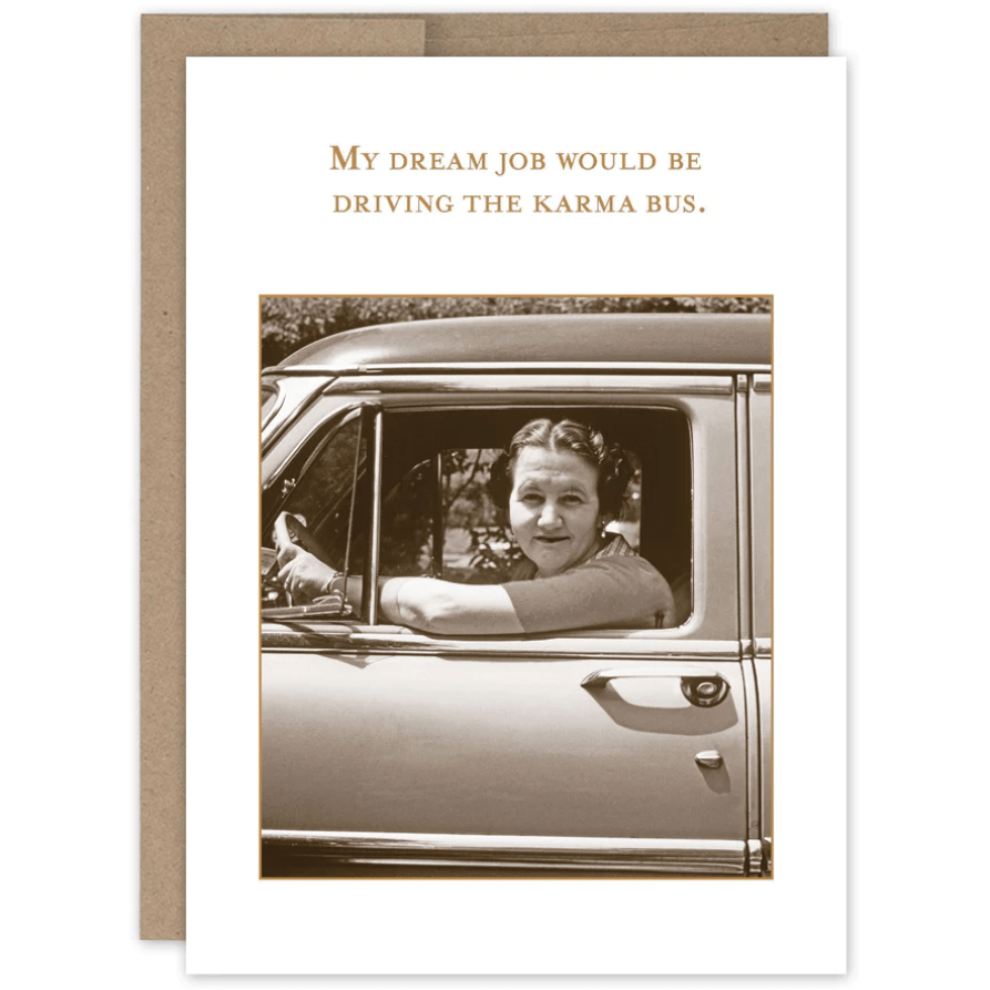 Karma Bus Birthday Card SM666 - White Farmhouse Flowers