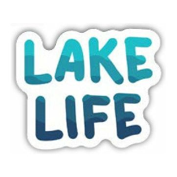 Lake Life Sticker - White Farmhouse Flowers