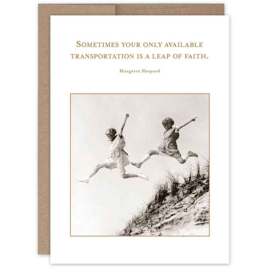 Leap of Faith Encouragement Card SM556 - White Farmhouse Flowers
