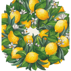 Lemon Wreath Die Cut Placemat.