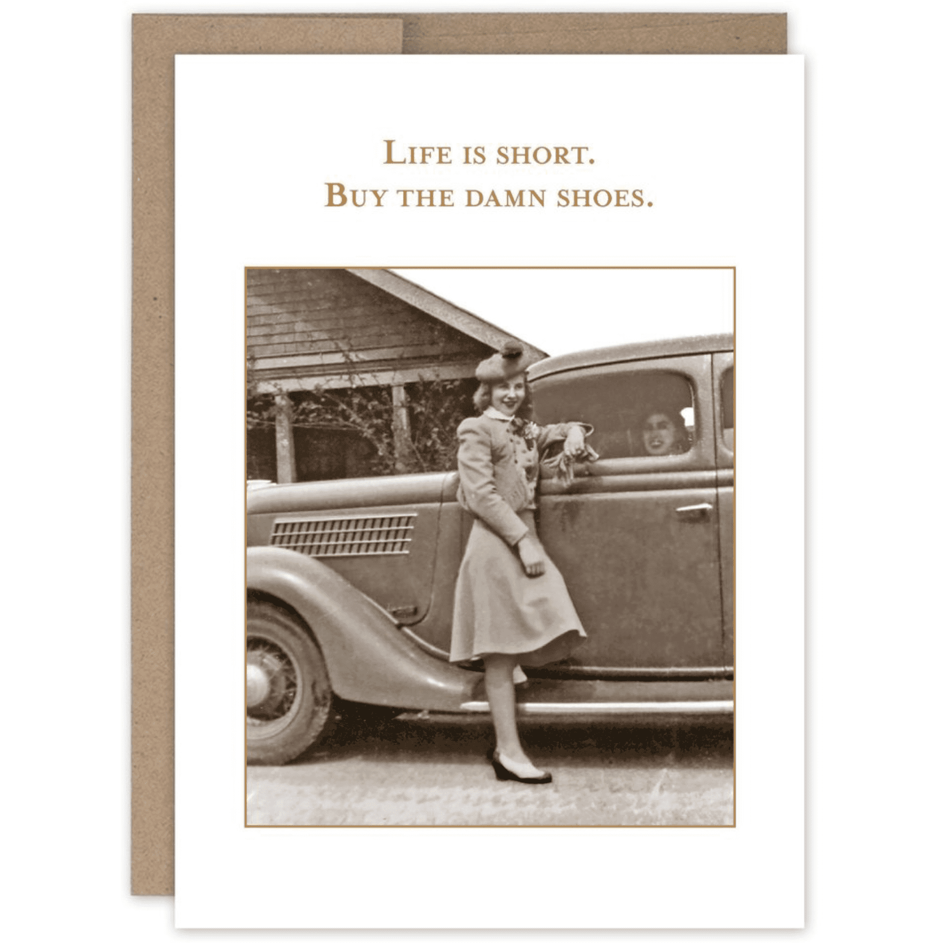 Life Is Short. Buy The Damn Shoes SM627 - White Farmhouse Flowers