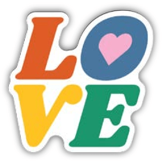 Love Sticker - White Farmhouse Flowers