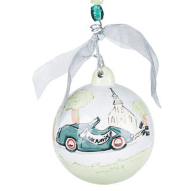 Just Married Car Ornament.
