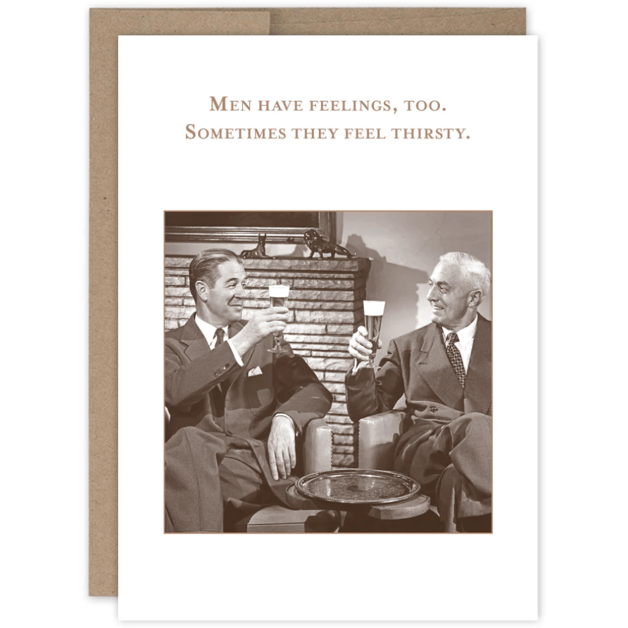 Men Have Feelings Birthday Card SM754 - White Farmhouse Flowers