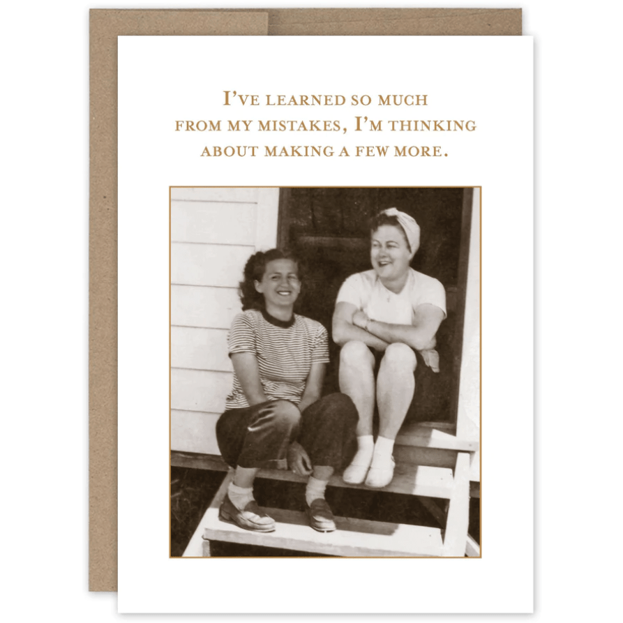 My Mistakes Birthday Card SM495 - White Farmhouse Flowers