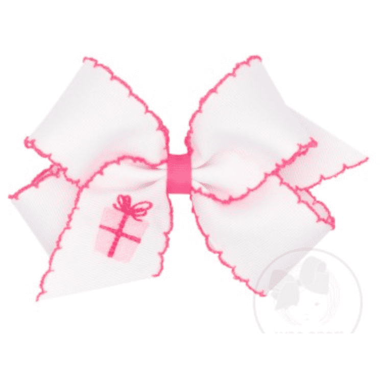 Shop our online store for Pearl Pink/White Grosgrain Moonstitch Bows with  Streamers Wee Ones you will love at great low costs